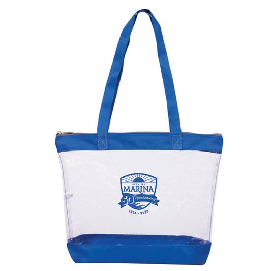 50th Anniversary Clear Security Zipper Tote Bag