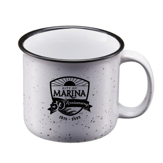 50th Anniversary 15 Oz. Speckle-It Ceramic Camping Mug