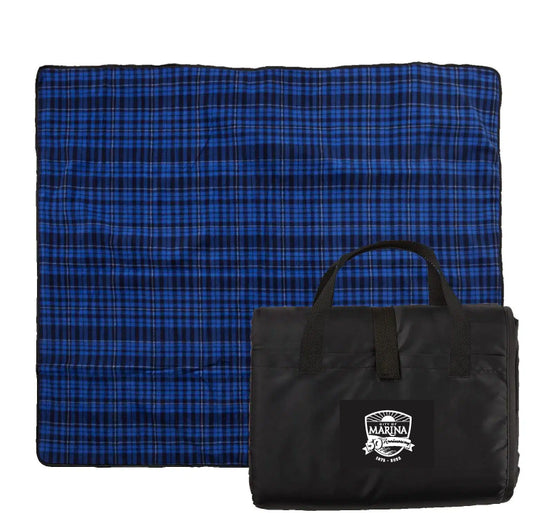 50th Anniversary Plaid Fleece Picnic Blanket